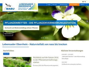 Homepage www-Lebensader-Oberrhein.de in neuem Layout