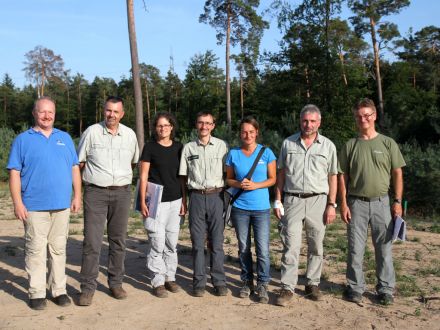 Die Mitarbeiter von Forst BW (2,4,6) und vom NABU (1,3,5,7), (Foto: J. Reincke, NABU)