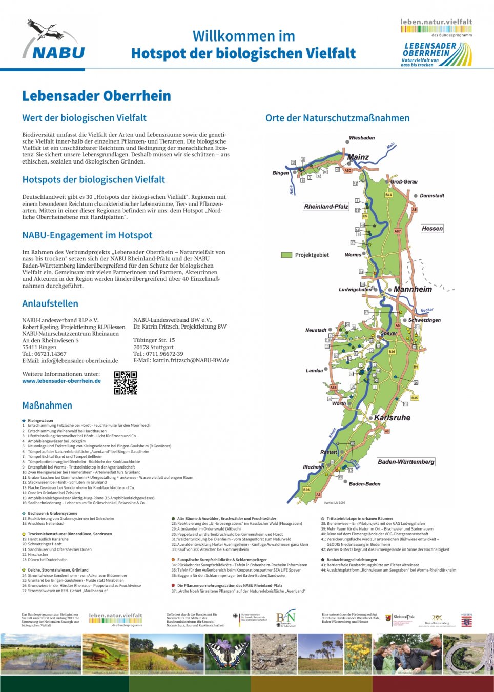 Karte der Maßnahmen und des Projektgebietes